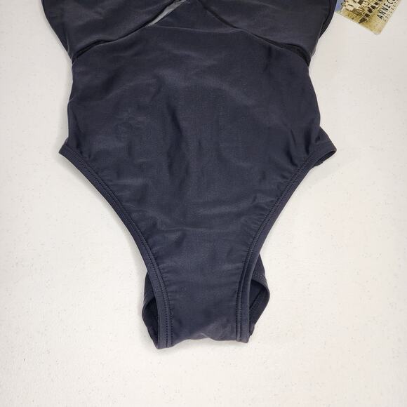 Anne Cole Collection One Piece Swimsuit Black with Mesh Size 6 NWT - Picture 4 of 14